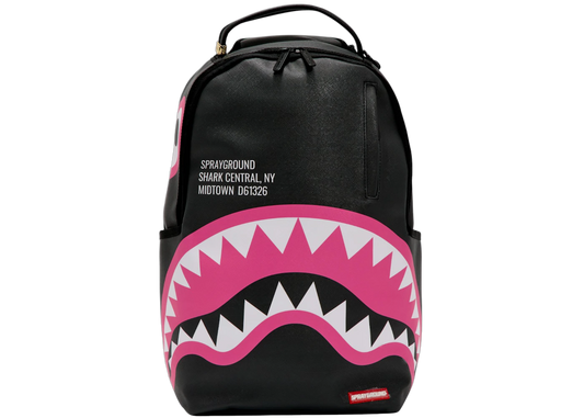 Sprayground Shark Central Pink DLXSV Backpack Black/Pink