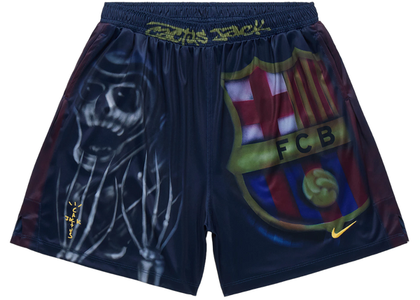Travis Scott x Nike x FC Barcelona Skeleton Home Shorts Multicolor